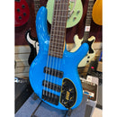 Cort C5 Deluxe, Candy Blue Active 5 String Bass With MARK Preamp.