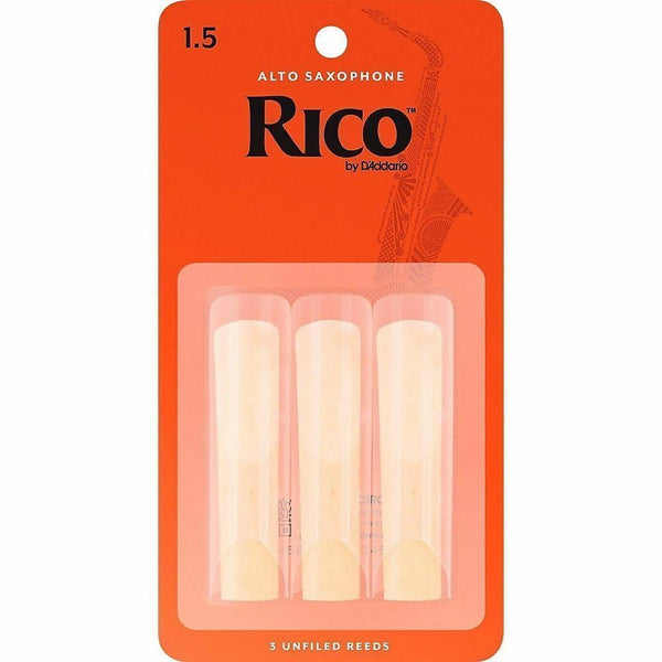 Rico by D'addario Alto Sax Reeds Strength 1.5 Three Pack RJA0315