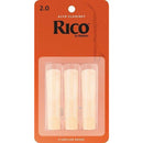 Clarinet Reeds. Rico Reeds For Bb Clarinet (Strength 2)  '3 PACK'   P/No:RCA0320