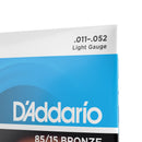 D'Addario EZ910 Acoustic Guitar Strings, Bronze, 11-52 Gauge. Bright, Full Sound