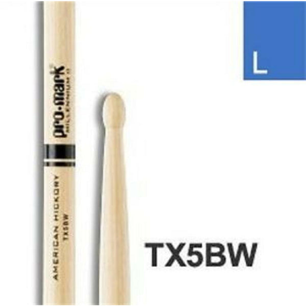 ProMark TX5BW Hickory 5B Wood Tip Drum Sticks