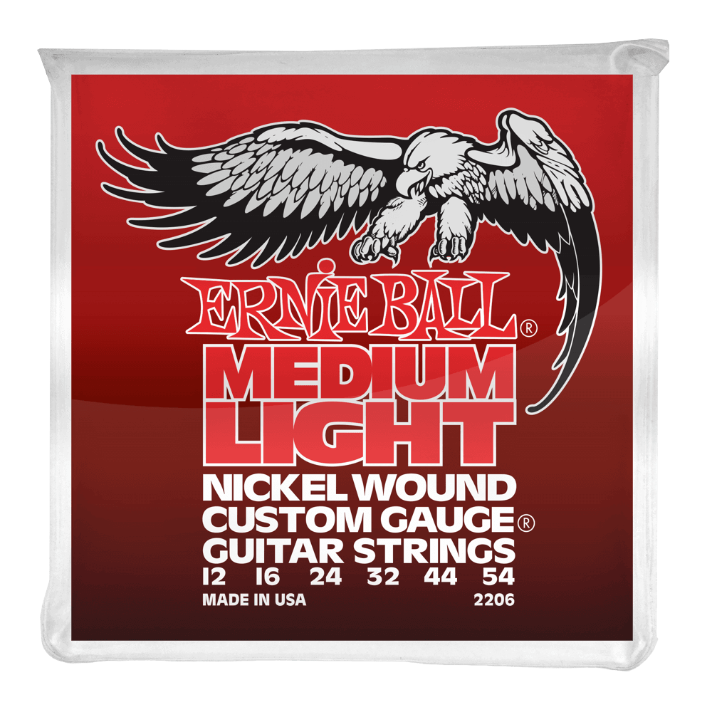 Ernie Ball 2206 Nickel Wound Custom Electric Guitar Strings 12 54