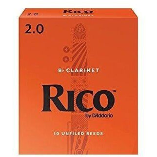Rico by D'addario Bb Clarinet Reeds 25 Pack Strength  2.0 RCA2520