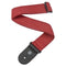 D'Addario Polypropylene Guitar Strap - Leather Ends - Red P/N PWS101