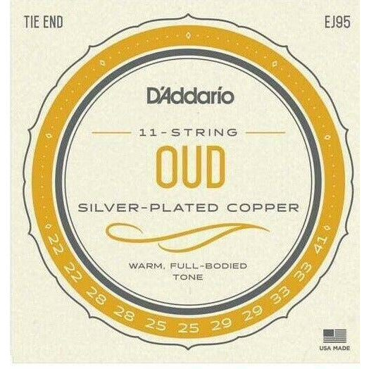 D'Addario EJ95 Oud Strings, Silver Wound on Nylon. Tuning: DDAAEEBBF#F#C#
