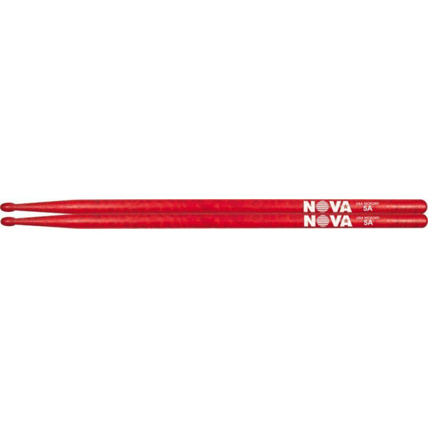 Drum Sticks  By Vic Firth 'Nova'  VF-N5AR Red 5A Wood Tip 1PAIR