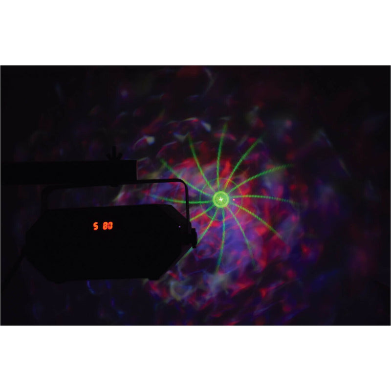 LED Moonflower QTX Tetra  + Ripple + Strobe/UV + Laser Effect Full DMX + Remote