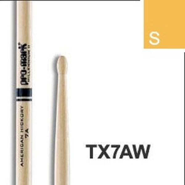 Drumsticks By Promark. TX7AW Hickory 7A Wood Tip Drum Sticks
