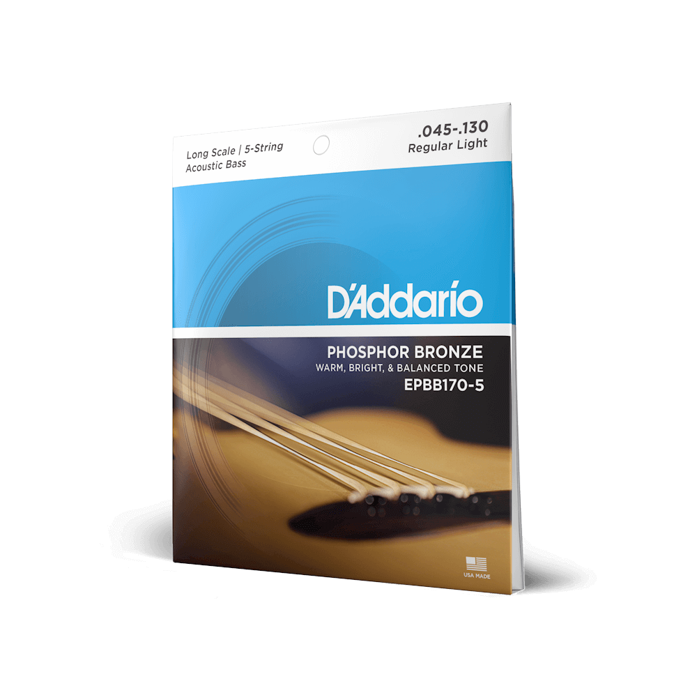 Acoustic Bass Guitar Strings 5 String Phosphor Bronze D Addario