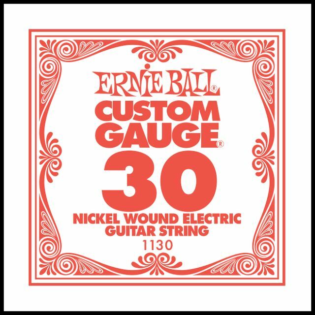 Ernie Ball .30 Nickel Wound Custom Gauge Guitar Single Strings