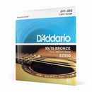 D'Addario EZ910 Acoustic Guitar Strings, Bronze, 11-52 Gauge. Bright, Full Sound