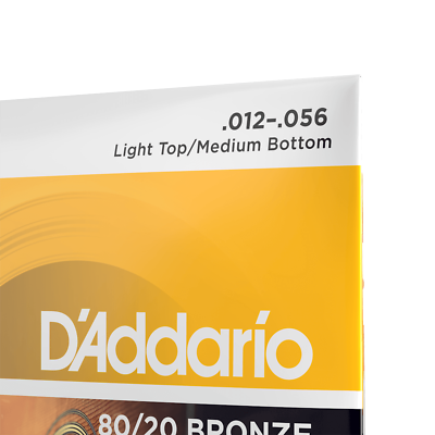 D'Addario EJ14 80/20 Bronze, 012- 056 'Bluegrass' Acoustic Guitar Strings