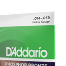 Heavy Gauge Acoustic Guitar Strings,  D'Addario EJ18 Phosphor Bronze 14-59,