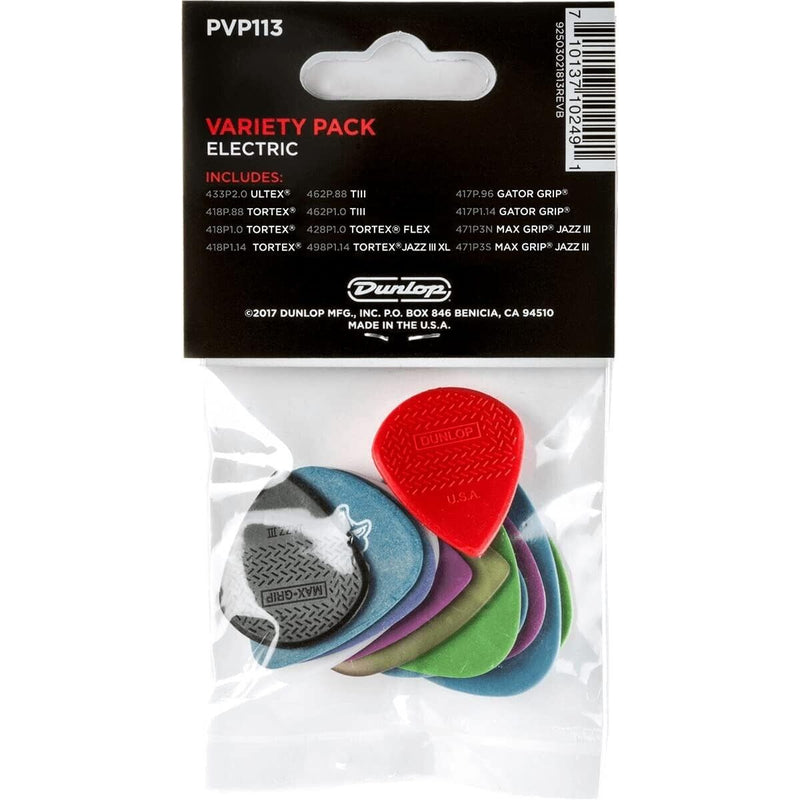 Dunlop 'Electric' Guitar  Variety Plectrum 12 Pack . P/N:- PVP113