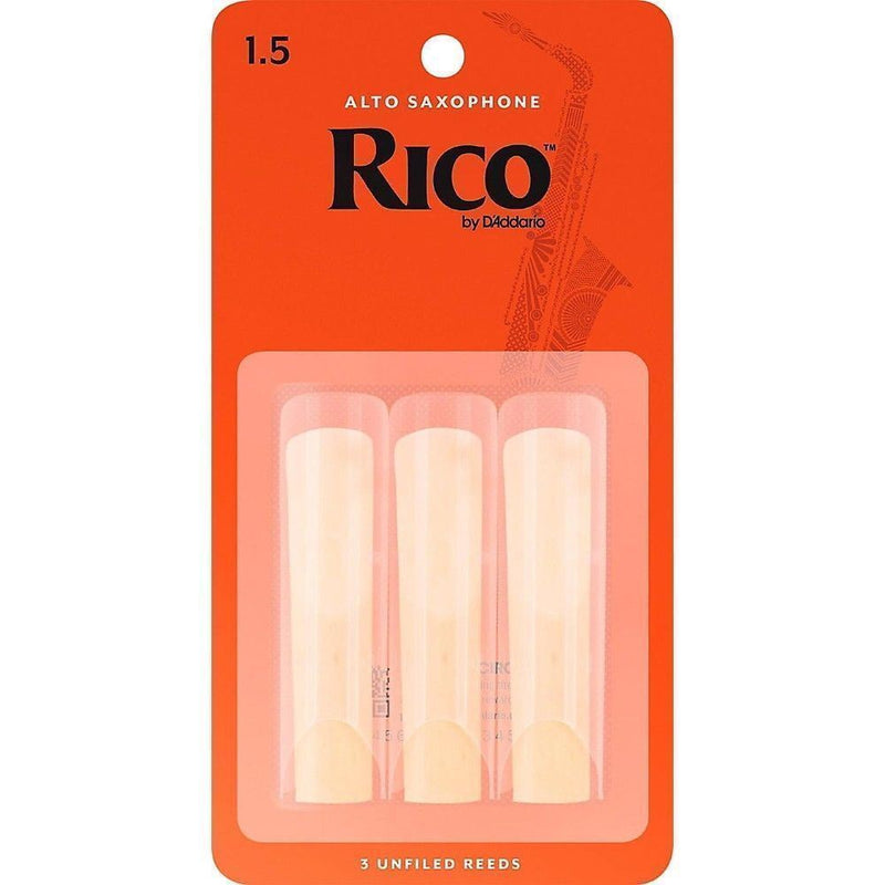 Rico Alto Sax Reeds Strength 1.5, 'Three Pack' p/n:-  RJA0315