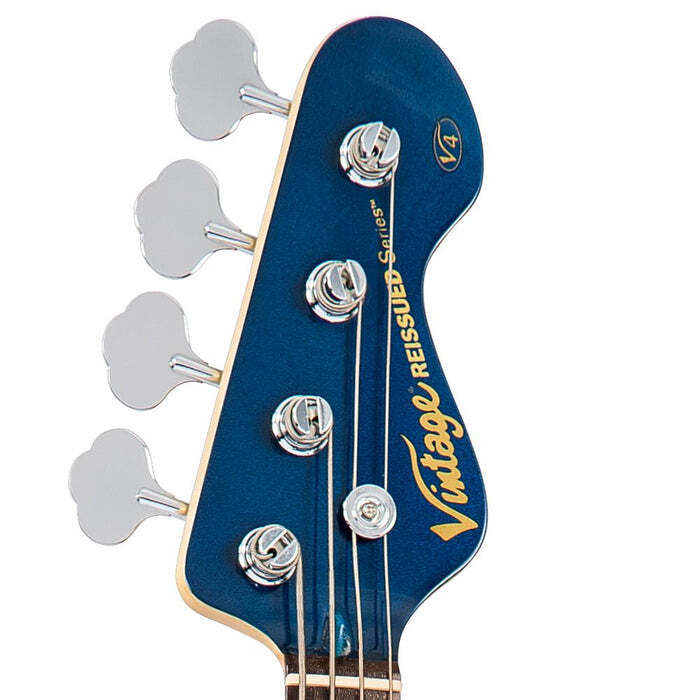 Vintage V4 ReIssued Bass Guitar - Bay View Blue. SKU: V4BBL