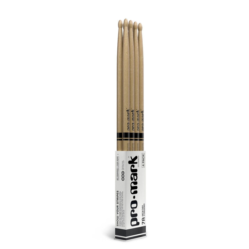 Drum Sticks Value Pack Promark TX7AW '4 Pack' Hickory 7A Wood Tip