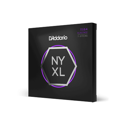 7-String Electric Guitar Strings, Medium,11-64, D'Addario NYXL1164 Nickel Wound