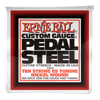 Pedal Steel Guitar Strings E9 Tuning 13-38 10-String Set By Ernie Ball