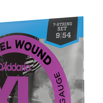 7-String Electric Guitar Strings, D'Addario EXL120-7 Nickel Wound 09-54