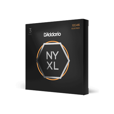 D’Addario NYXL1046-3P Nickel Wound, Regular Light Electric Strings, 3 Pack