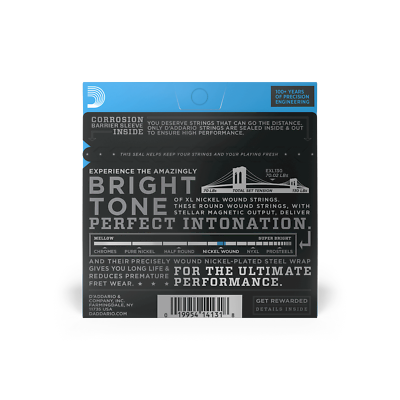 3 x D'addario EXL130+ Nickel Wound, Extra-Super Light Plus, 8.5-39. 3 Sets.