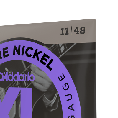 D'Addario EPN115 Pure Nickel Electric Guitar Strings - Blues/Jazz Rock - 11-48