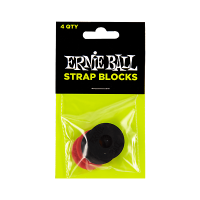 Ernie Ball Strap Blocks P04603 Pack of 4 (2 red and 2 black)
