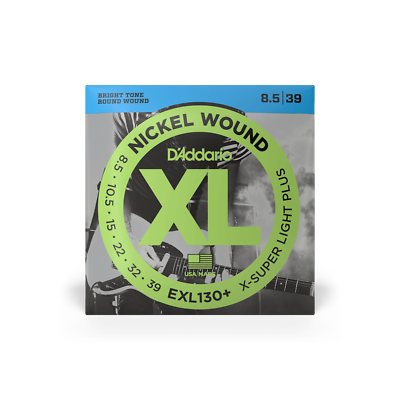 3 x D'addario EXL130+ Nickel Wound, Extra-Super Light Plus, 8.5-39. 3 Sets.