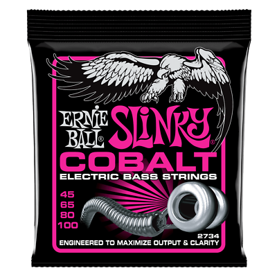 Bass Guitar Strings Ernie Ball 2734 Super Slinky Cobalt  45-100