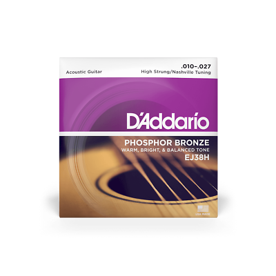 High Strung Nashville Tuning , D'Addario EJ38H Phosphor Bronze Acoustic Strings