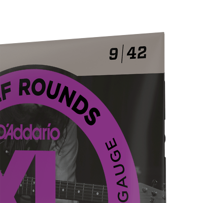 Stainless Steel Electric Guitar Strings 9-42 By D'Addario, EHR320 Half Rounds