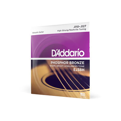 High Strung Nashville Tuning , D'Addario EJ38H Phosphor Bronze Acoustic Strings