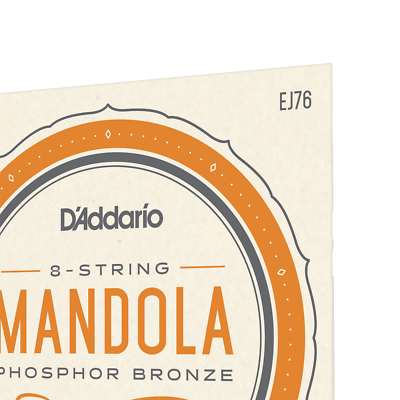Mandola Loop End Strings By D'Addario. EJ76, 8 String, Set.15-52 Medium Gauge