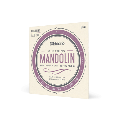 D'addario Mandolin Strings, Ball End, Medium/Light , EJ70 Phosphor Bronze