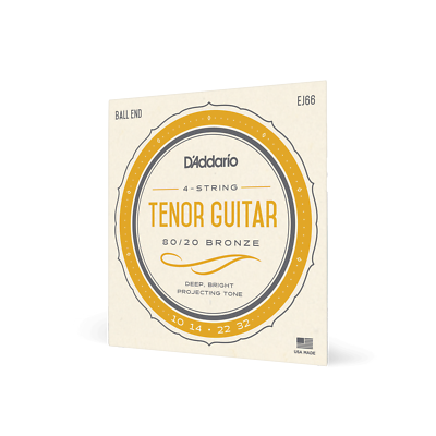 Tenor Guitar Strings D'Addario EJ66.Plain Steel .010,.014 Bronze Wound .022,.032