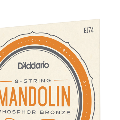 Mandolin Strings, D'Addario EJ74 Phosphor Bronze.8 String Set Loop End, Medium