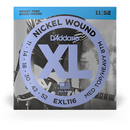 D'Addario EXL116 Two Pack  Nickel Guitar Strings, 11-52 Medium Top/Heavy Bottom