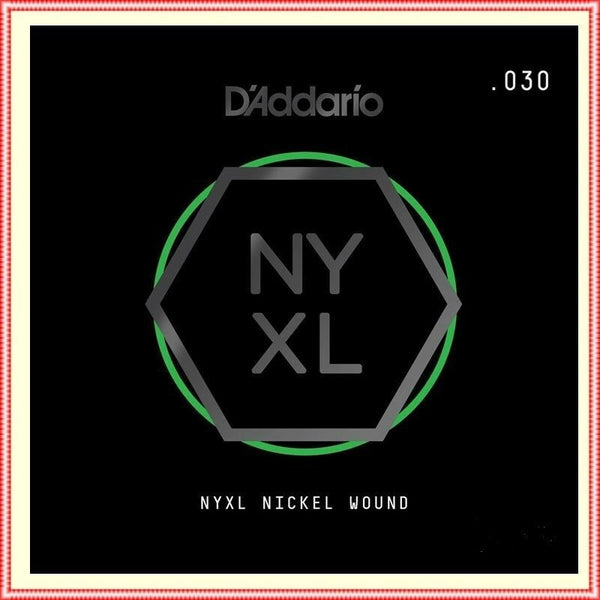 D'Addario NYNW030 NYXL Nickel Wound Electric Guitar Single String, X 2 Strings