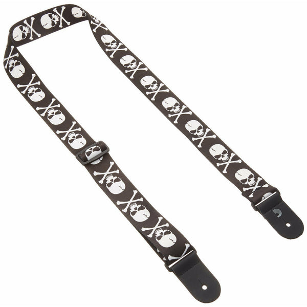 D'Addario 50H01 Woven Cross Bone Skull Electric/Acoustic/Bass Guitar Strap