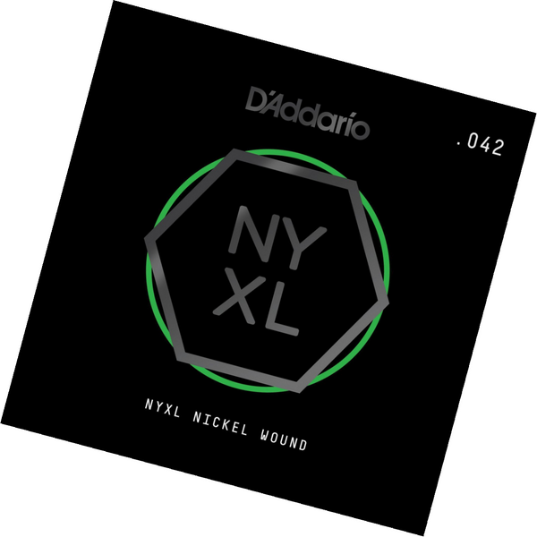 D'Addario NYNW042 NYXL Nickel Wound Electric Guitar Single String, X 2 Strings