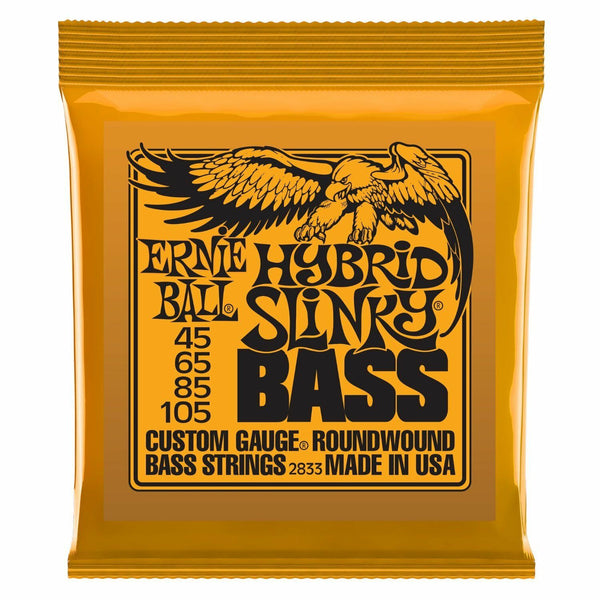 Ernie Ball Hybrid Slinky Electric Bass Guitar Strings 45 - 105. P/No:2833