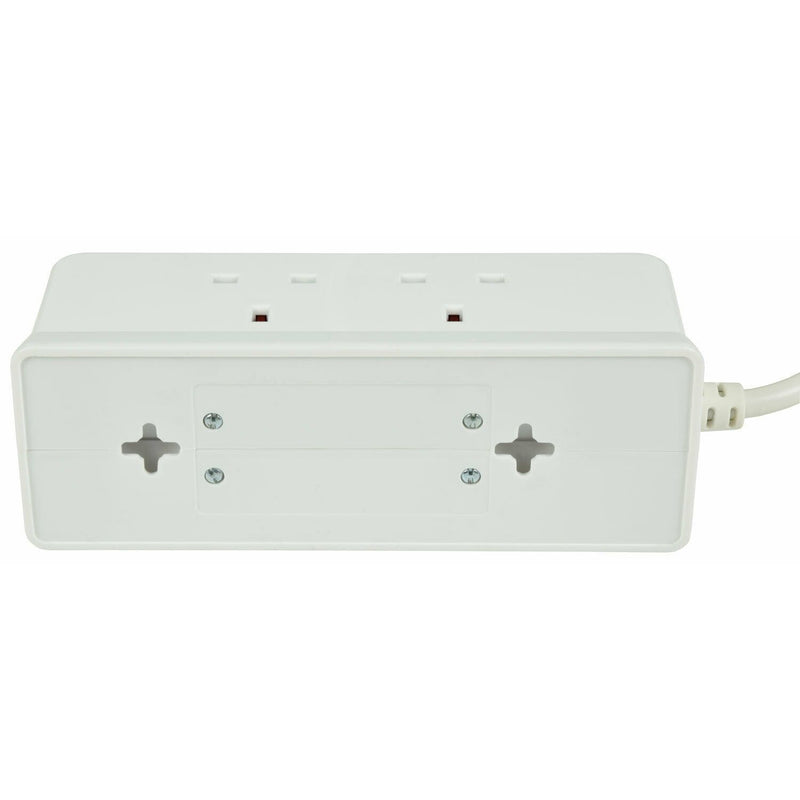 Mercury 4 Gang Extension Lead with Compact Surge and Dual USB Ports
