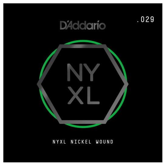 D'Addario NYNW029 NYXL Nickel Wound Electric Guitar Single String, X 2 Strings