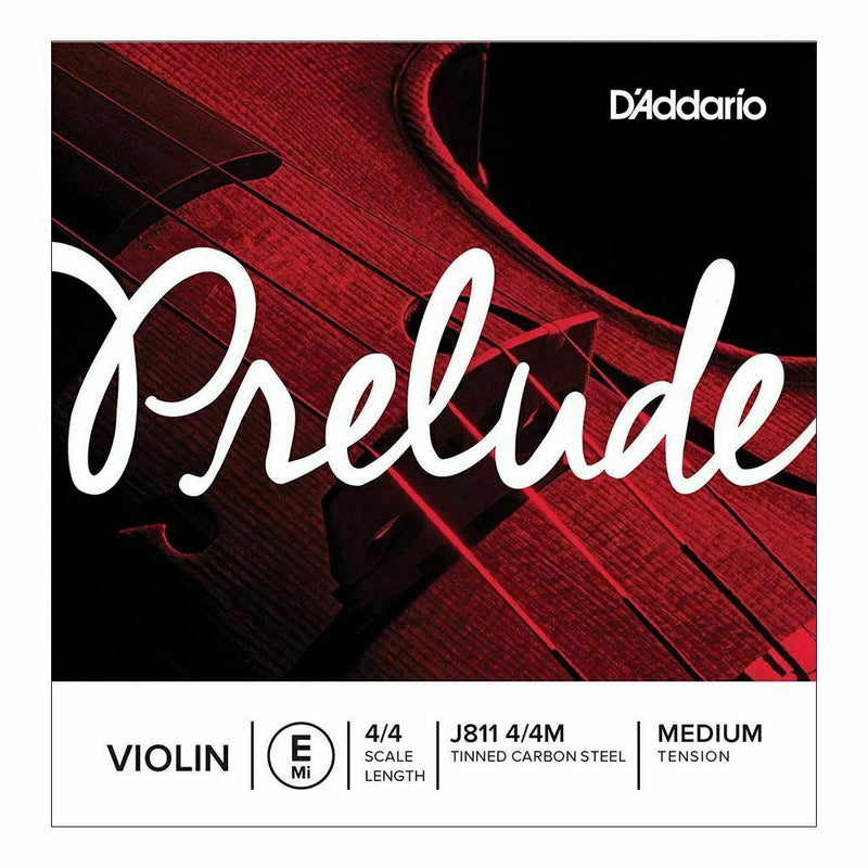 D'Addario J811 4/4m Prelude Violin Single E String -Medium. For Full Size Violin