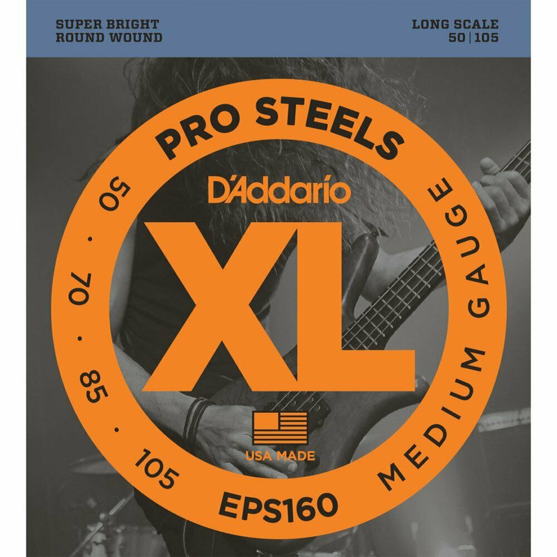 2 X D'Addario EPS160 Prosteels Long Scale Bass Guitar Strings 50-105