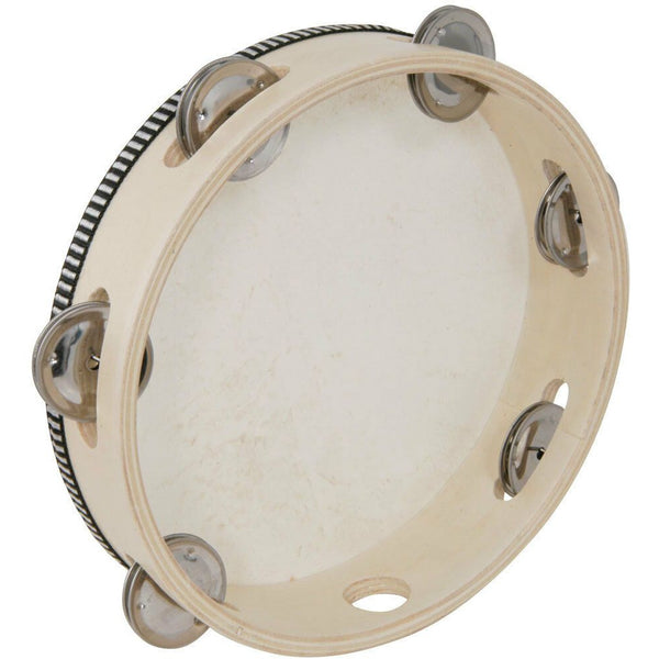 Chord 8 inch /220mm wooden ring tambourine with a hide head.