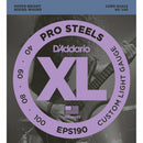 D'Addario EPS190 4-String ProSteel 40-100 Long Scale C/Light Bass Guitar Strings