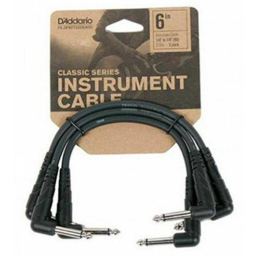 D'Addario  PW-CGTP-305 Classic Series Guitar Patch Cables 3-Pack
