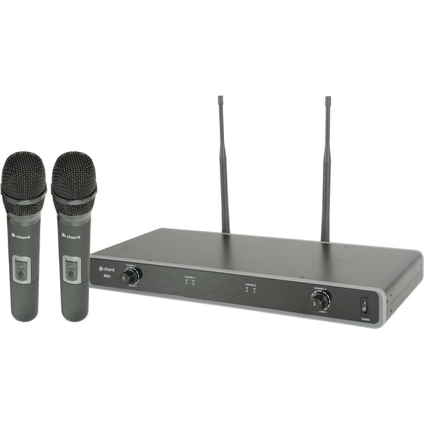 Dual Wireless Microphones Chord NU2-H UHF Handheld System, 608.050 + 606.175MHz